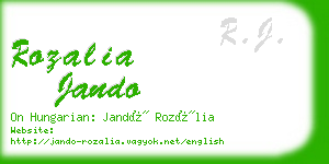 rozalia jando business card